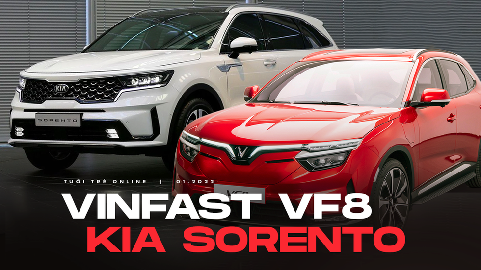 VinFast VF8 đấu Kia Sorento: Cuộc chiến SUV Việt - Hàn tầm giá 1,2 tỉ đồng - Ảnh 1. VinFast VF8 đấu Kia Sorento: Cuộc chiến SUV Việt - Hàn tầm giá 1,2 tỉ đồng - Ảnh 1.