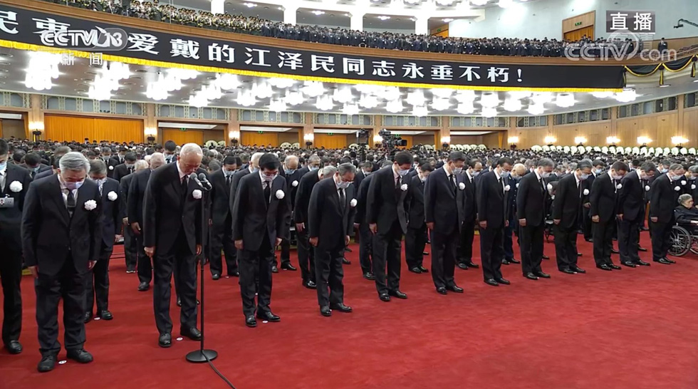 Hình ảnh lễ truy điệu cố Chủ tịch Trung Quốc Giang Trạch Dân - Ảnh 1.