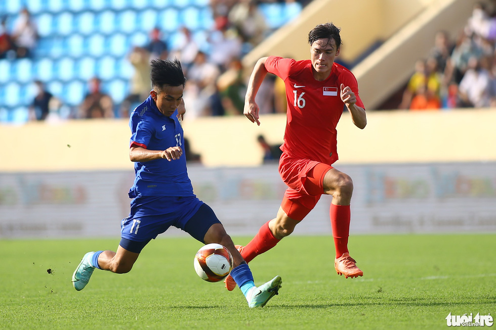 Những hình ảnh trận đấu U23 Lào - U23 Singapore - Ảnh 6.
