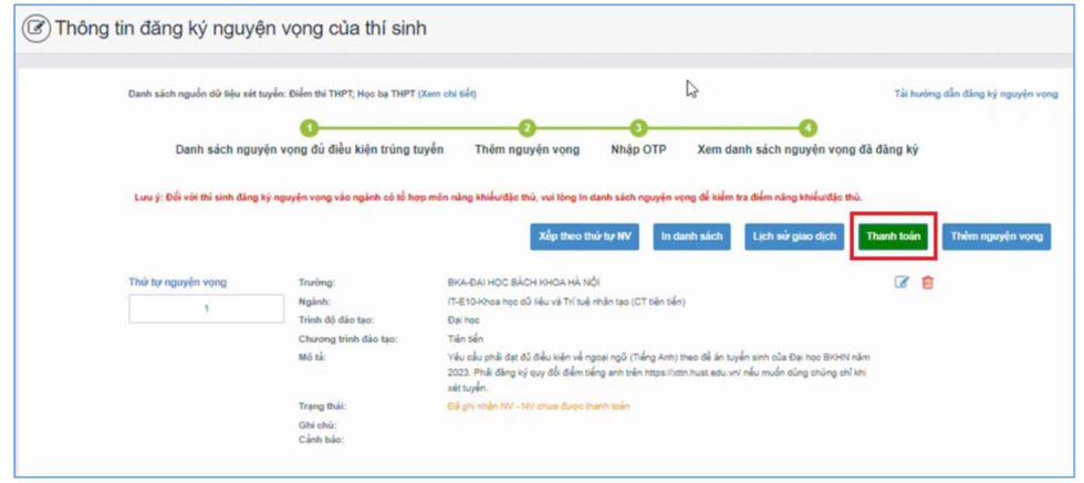 Hướng dẫn nộp lệ phí đăng ký xét tuyển đại học trực tuyến - Ảnh 7.