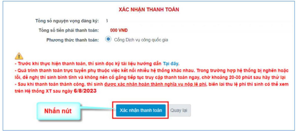 Hướng dẫn nộp lệ phí đăng ký xét tuyển đại học trực tuyến - Ảnh 8.