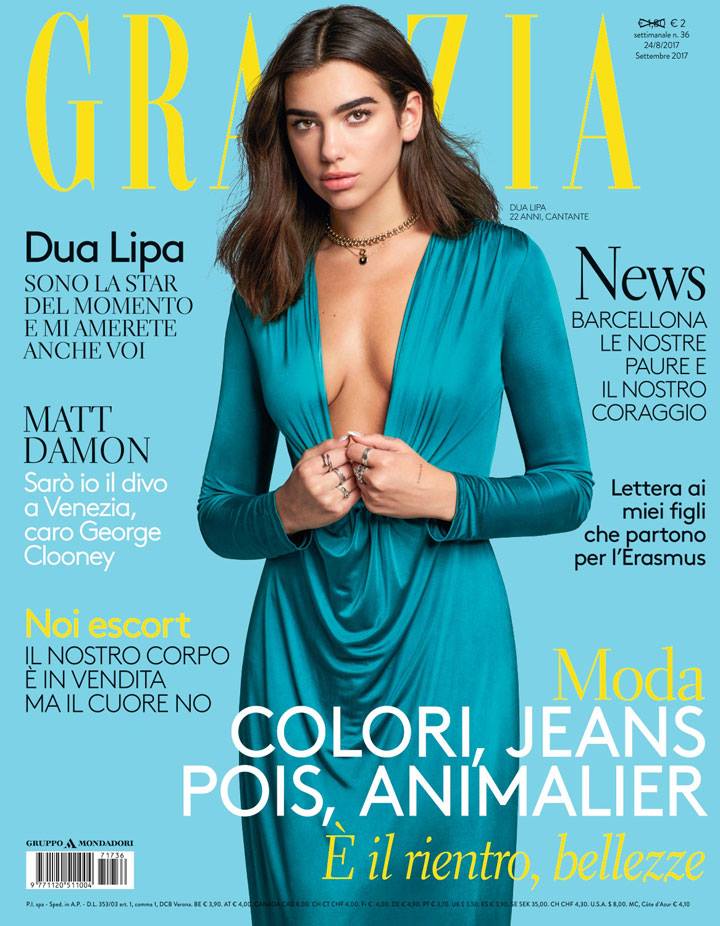 Dua Lipa is gorgeous on the cover of many famous magazines in the world