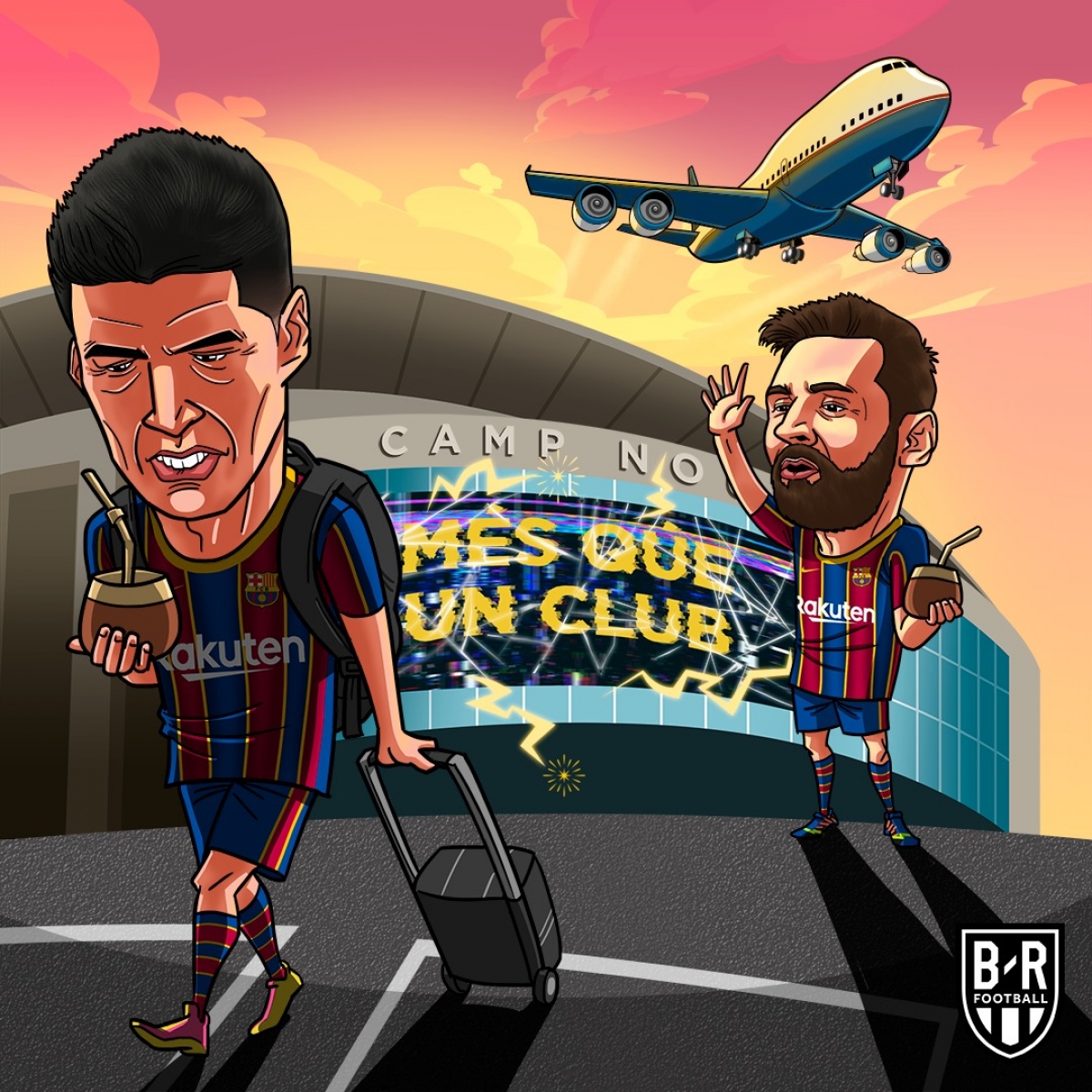 Messi từng rất buồn khi Suarez rời Barca.