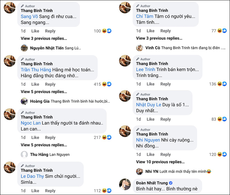 đu trend, nickname, Trịnh Thăng Bình