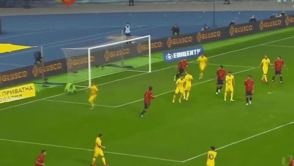 Bàn thắng duy nhất của Ukraine khiến Tây Ban Nha ôm hận ở Nations League