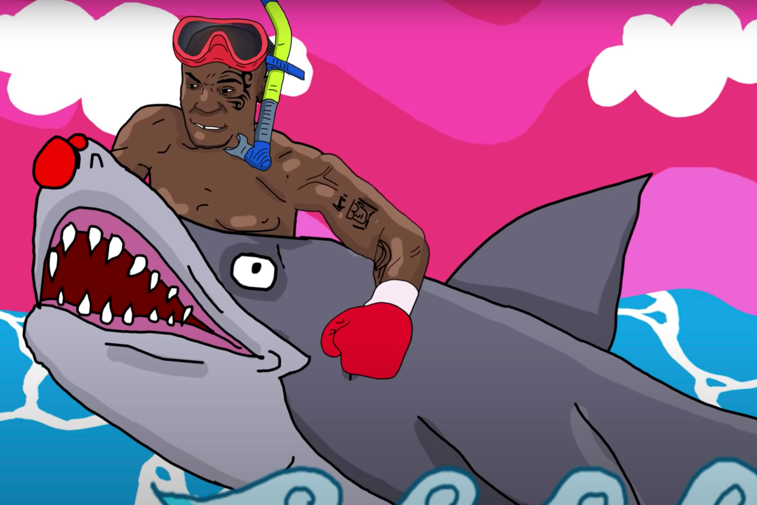 Võ sĩ Mike Tyson đấm cá mập trong MV ca nhạc mới