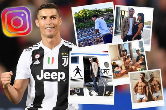 Ronaldo kiếm được rất nhiều tiền từ mạng xã hội Instagram. Ảnh: Buzz.