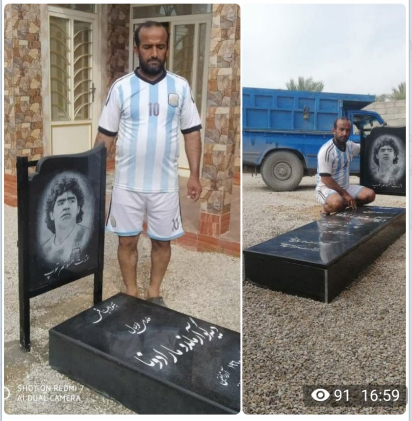 Vì quá hâm mộ Diego Maradona, anh Jahani quyết định xây nơi yên nghỉ của huyền thoại người Argentina trước nhà mình.