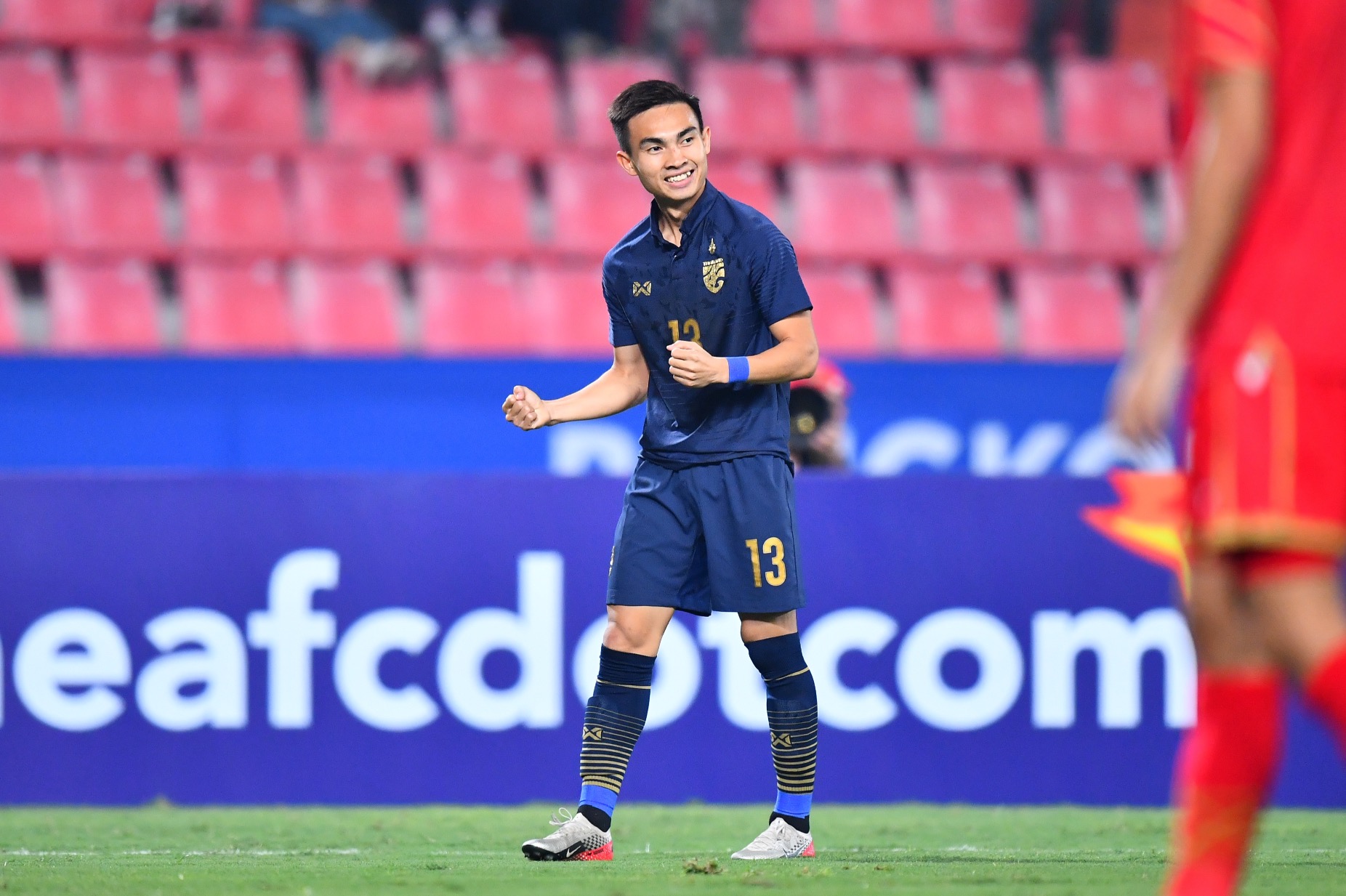 Jaroensak là vua phá lưới giải U23 châu Á 2020 với 3 bàn thắng cho U23 Thái Lan. Ảnh: AFC.
