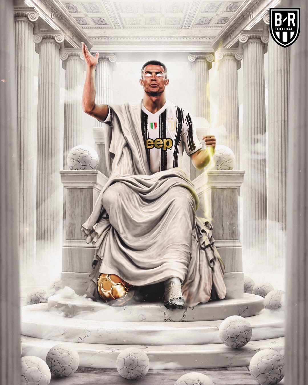 Ronaldo là ông vua của bóng đá thế giới. Ảnh: BR.