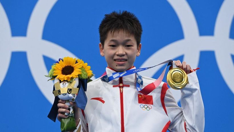 Toàn Hồng Thiền cũng chính là VĐV trẻ tuổi nhất của đoàn thể thao Trung Quốc tại Olympic Tokyo.