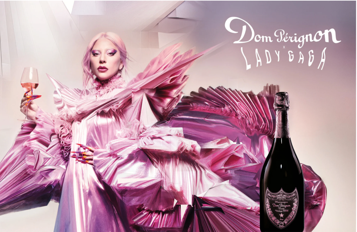 Lady Gaga teamed up with Dom Perignon to launch limited edition champagne and rosé.