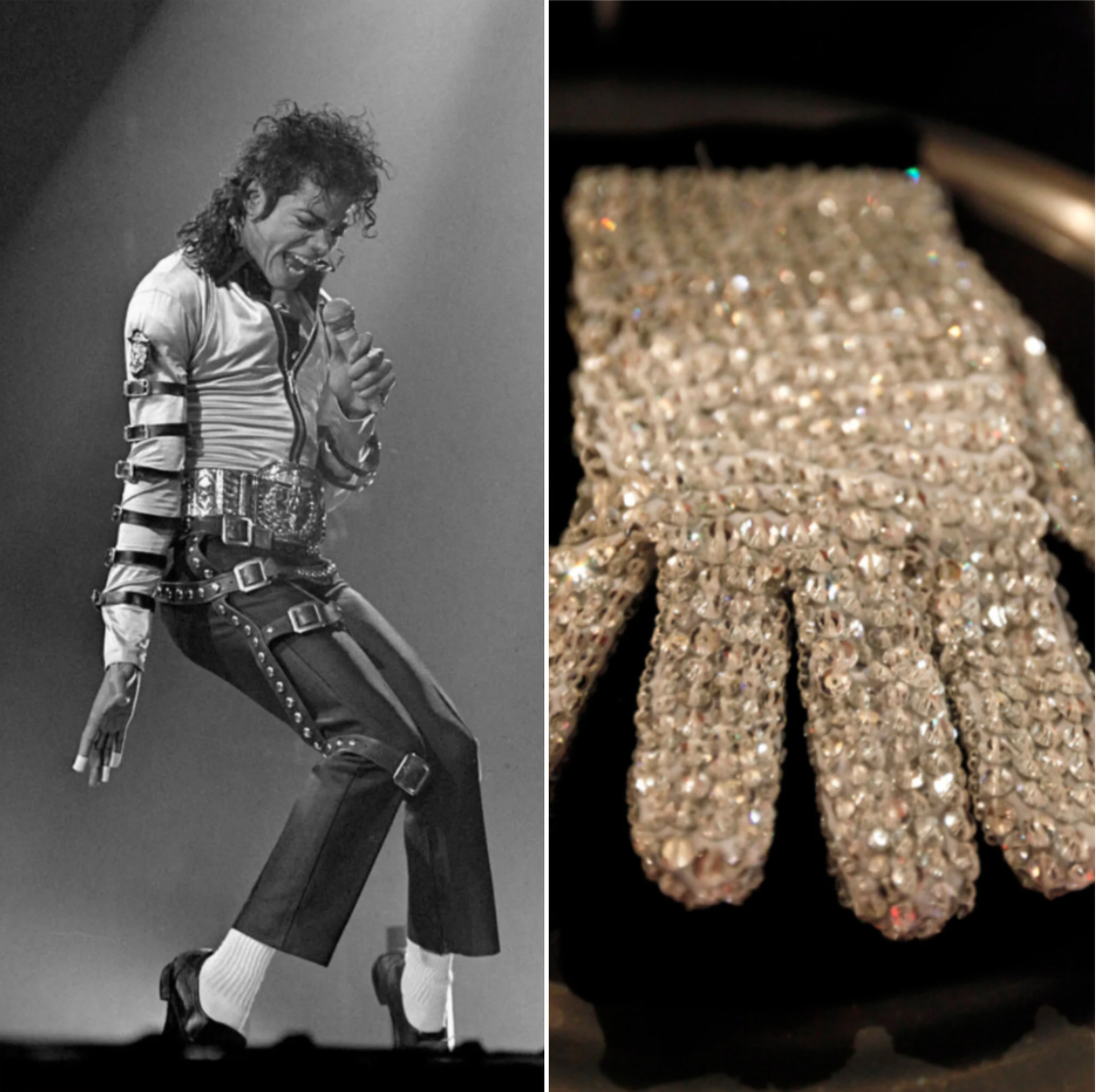 Gaga acquired the iconic crystal glove from Michael Jackson's music video.