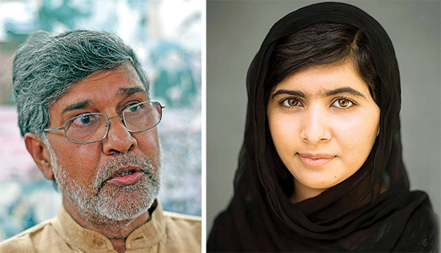 Ông Kailash Satyarthi và Malala Yousafzai, đồng chủ nhân giải Nobel hòa bình 2014