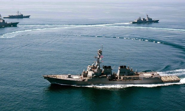 Tàu khu trục USS Lassen thực hiện tự do hàng hải ở Biển Đông -EPA