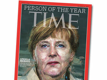 Bà Angela Merkel trên bìa tạp chí Time-Time