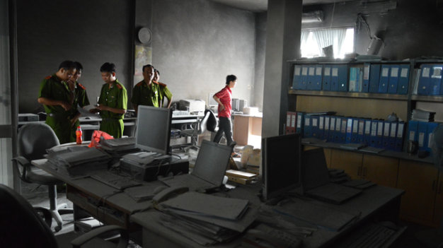 Cháy tại Kho bạc Nhà nước tỉnh Tiền Giang