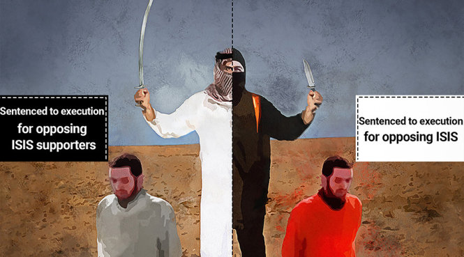 Từ góc nhìn của Iran qua biếm họa từ văn phòng Giáo chủ tối cao Ali Khamenei thì vụ hành hình giáo sĩ al-Nimr khiến Saudi Arabia không khác gì ISIS -rt.com