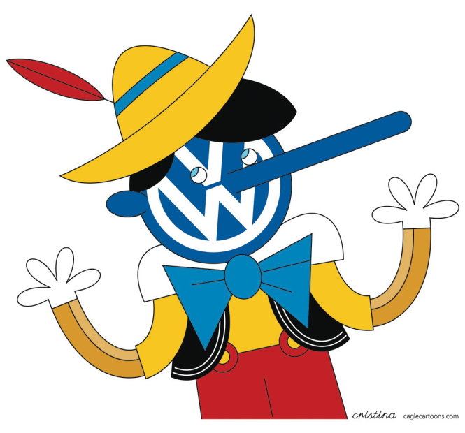 Sự dối trá đã khiến Volkswagen phải trả cái giá rất đắt -cartooningforpeace.org