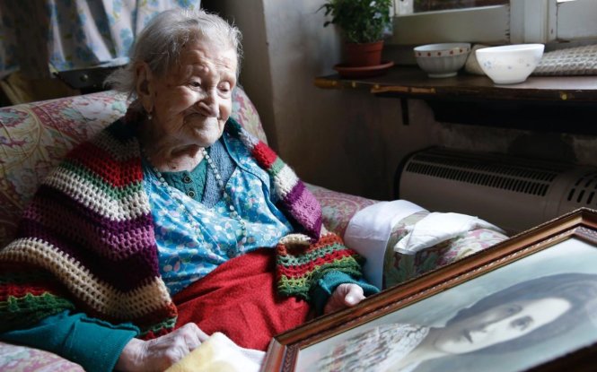 Cụ bà Emma Moreno 117 tuổi (sinh năm 1899, người Ý), người già nhất hành tinh hiện còn sống -telegraph.co.uk