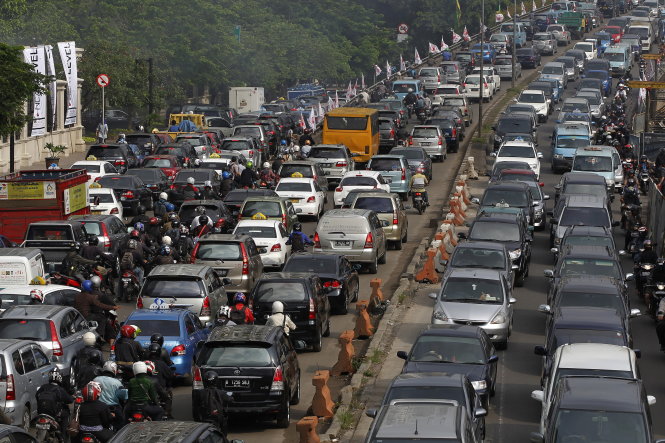 Kẹt xe ở Jakarta, Indonesia -Reuters