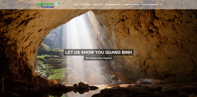 Trên website du lịch Quảng Bình, những hình ảnh tươi mới giới thiệu du lịch tỉnh này “ăn theo” bộ phim khá bắt mắt-quangbinhtourism.com