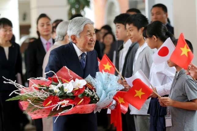 Nhật hoàng Akihito đến Hà Nội ngày 28-2-2017-AFP