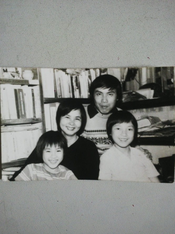 Gia đình Lưu Quang Vũ, Xuân Quỳnh, Lưu Minh Vũ và Lưu Quỳnh Thơ -Ảnh: tư liệu gia đình