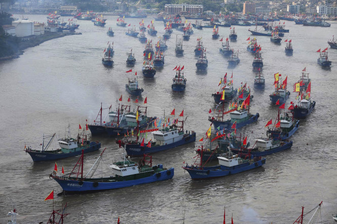 Đội tàu cá Trung Quốc biểu dương lực lượng -ibtimes.com