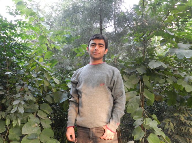 Shubhendu Sharma trong một khu rừng của anh.-Ảnh: wordpress.com