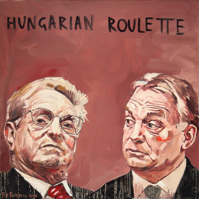 Trò ru-lét ở Hungary: Thủ tướng Viktor Orban (phải) từng nhận học bổng của George Soros (trái), nhưng nay đã coi nhà tài phiệt là “kẻ thù tư tưởng”.-Ảnh: atlatszo.com