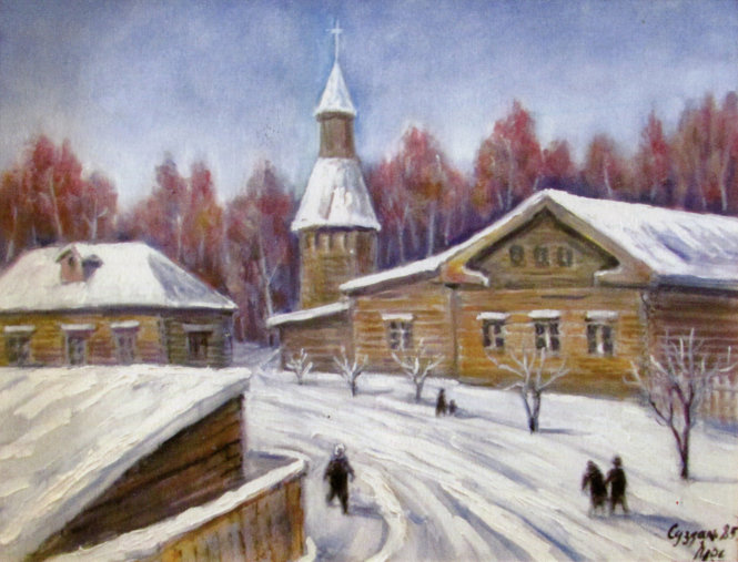 Mùa đông Nga - sơn dầu 40 x 50cm, 1984