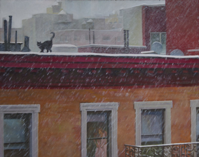 Bức tranh Snow Day của họa sĩ Nigel Vanwieck