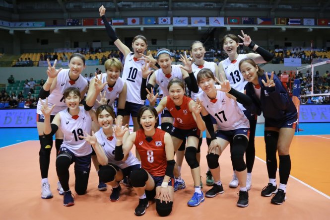 Phụ nữ Hàn Quốc cao lên đáng kể nhờ phổ biến những môn như bóng chuyền. Ảnh: Asian Volleyball