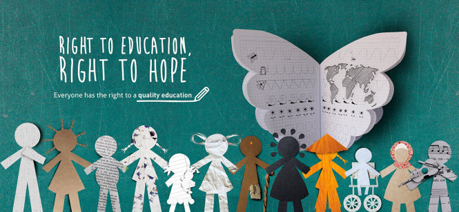Quyền tiếp cận giáo dục tạo ra sự bình đẳng về cơ hội, một quyền con người cơ bản và thiêng liêng. Ảnh: mylatestnews.org