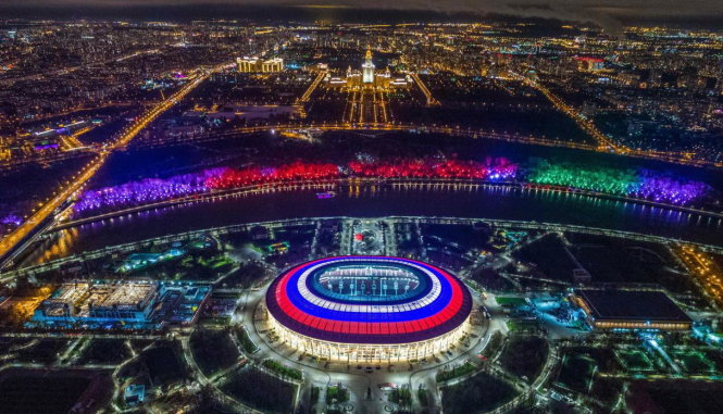 Sân vận động hơn 81.000 chỗ ngồi Luzhniki Stadium ở Moscow - nơi sẽ diễn ra trận chung kết World Cup 2018. Ảnh: Getty Images