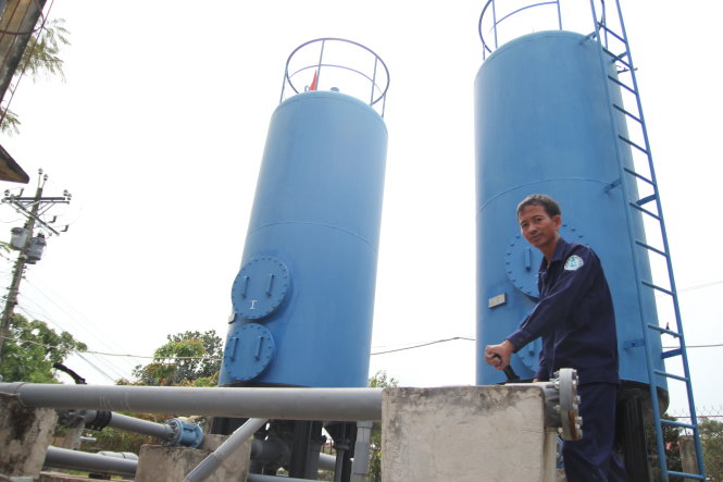 Một trạm cấp nước sạch khai thác từ nước ngầm tại tỉnh Tiền Giang. Ảnh: Mậu Trường