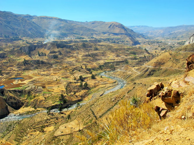 Đường đi Colca Caynon. Ảnh: Hoàng Oanh