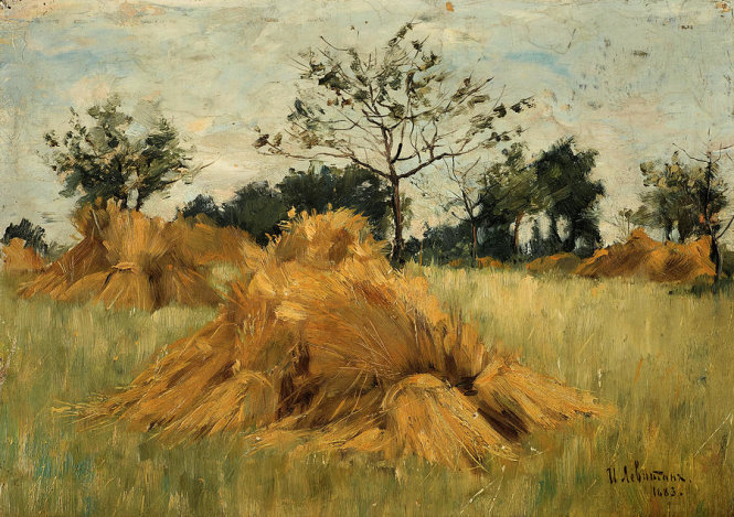 Bức tranh Đồng lúa mạch của Isaac Levitan.