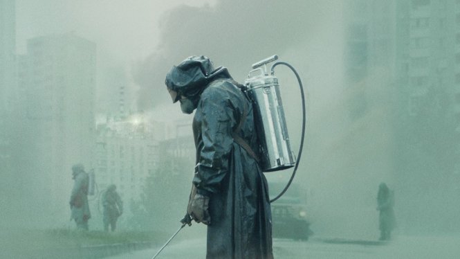 Cảnh trong sêri phim Chernobyl của HBO.