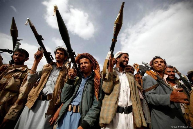 Các tay súng Houthi. Ảnh: Middles East Monitor
