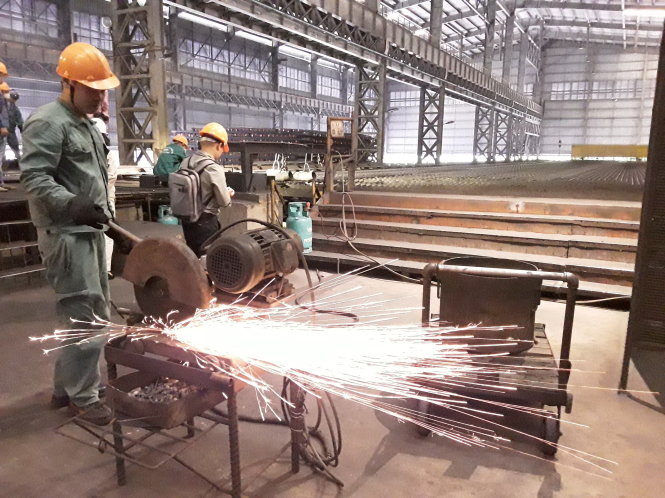 Sắt thép là một trong những ngành hàng đang bị điều tra chống bán phá giá. Trong ảnh: một nhà máy sản xuất thép của doanh nghiệp VN tại Thái Nguyên. Ảnh: Ngọc An