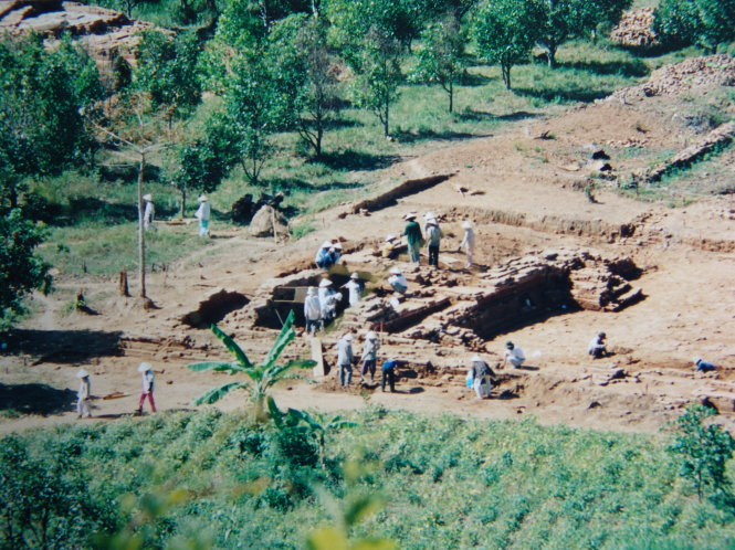 Khai quật khu di tích Cát Tiên - một di tích được quy hoạch nghiên cứu, khai quật và bảo tồn tốt. Ảnh: Viện Khảo cổ học
