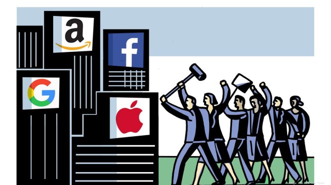 Phong trào phản kháng chống các ông lớn công nghệ là một trong những nét nổi bật của bức tranh công nghệ 2019. Ảnh: NYT