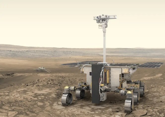 Phác thảo tàu thăm dò ExoMars Rover.-Ảnh: ESA