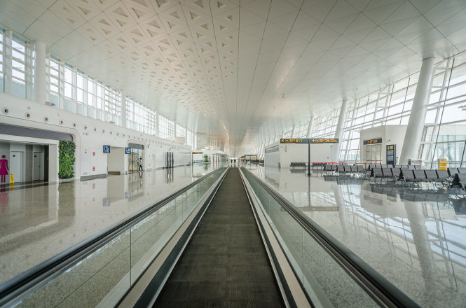 Sân bay quốc tế Thiên Hà ở Vũ Hán (Trung Quốc) không còn một bóng người những ngày qua. Ảnh: Flickr