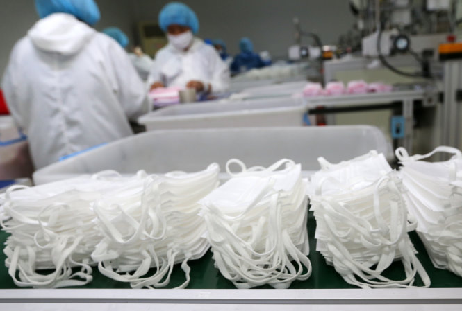 Một nhà máy sản xuất khẩu trang vật liệu mới ở Nội Mông Cổ. Ảnh: sohu.com