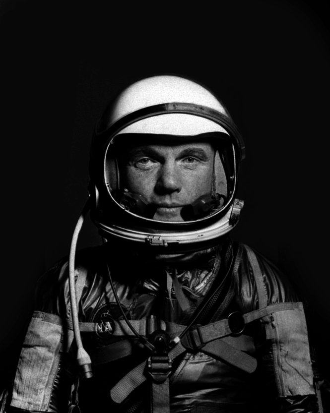 Phi hành gia John Glenn trong Chương trình Mercury (Mỹ) năm 1962. Ảnh: NASA