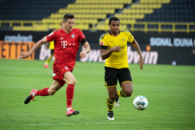 Không khán giả, đại chiến Dortmund - Bayern Munich vẫn nóng bỏng. Ảnh: AFP