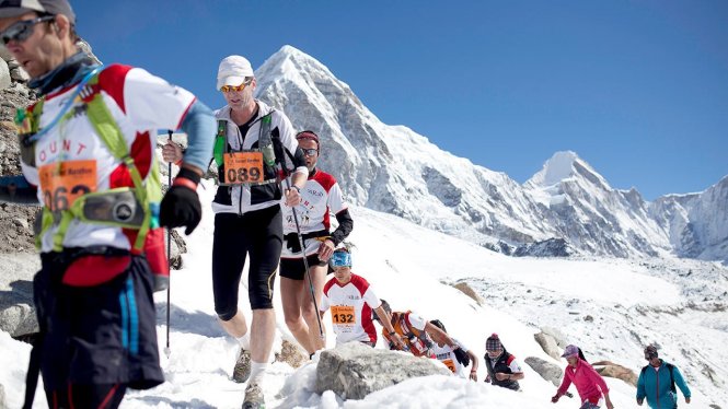 Giải Everest Marathon là giải chạy bộ địa hình vào loại khắc nghiệt nhất thế giới. Ảnh: Everest Marathon